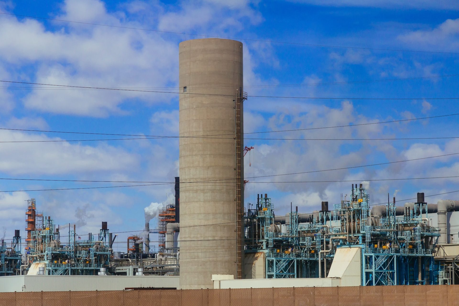 Oil and gas industry - refinery at twilight - factory plant